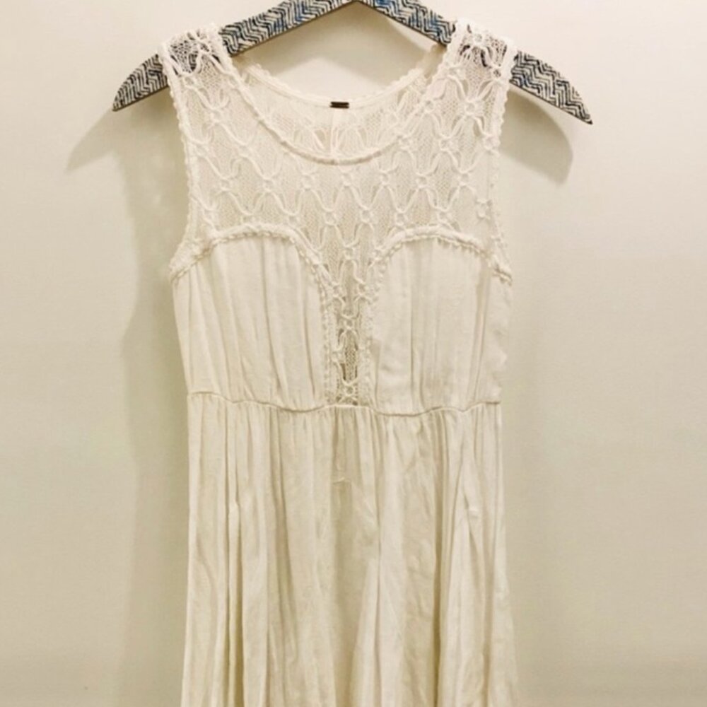 NWT Free People White Fiesta Summer Dress Size M - Picture 7 of 16